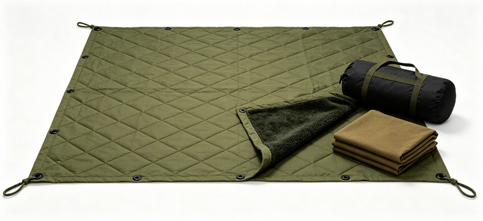 Emergency poncho liner loading image for initial sourcing for export packing, container loading and wholesale delivery review