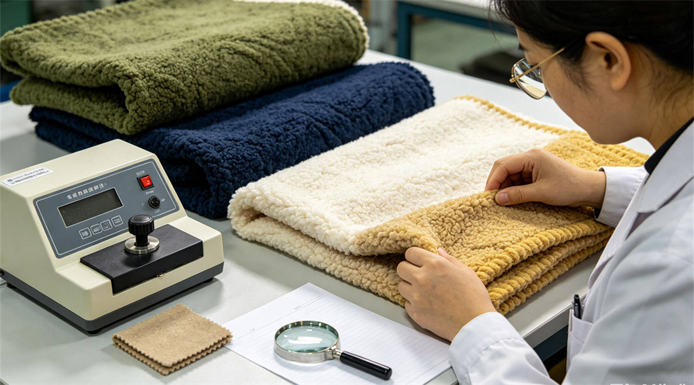 Emergency blanket quality inspection showing solid color brown inspection for institutional procurement review Emergency blanket quality inspection showing solid color brown inspection for institutional procurement review