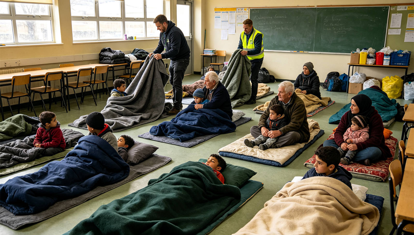 Emergency blanket temporary shelter use showing solid color brown scene for institutional procurement review Emergency blanket temporary shelter use showing solid color brown scene for institutional procurement review