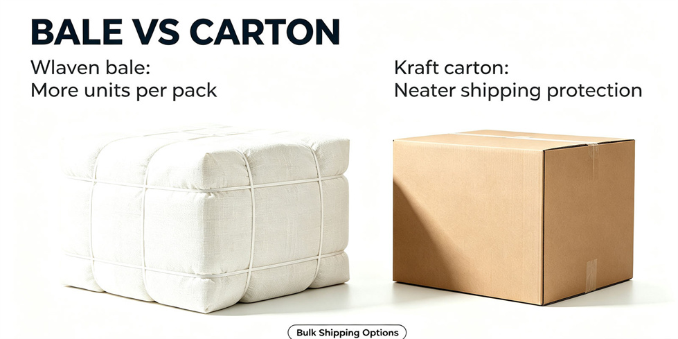 Emergency blanket packing presentation showing solid color beige package for institutional procurement review