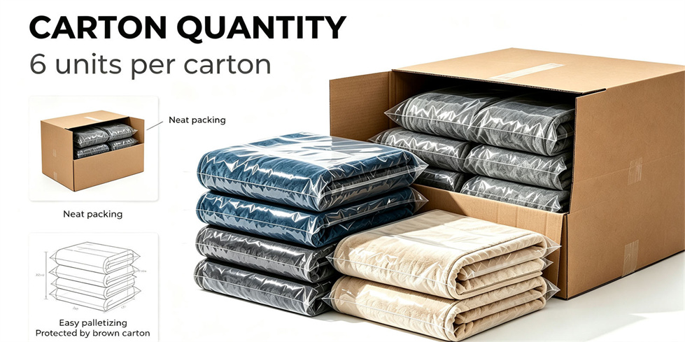 Emergency blanket packing presentation showing solid color brown package for institutional procurement review