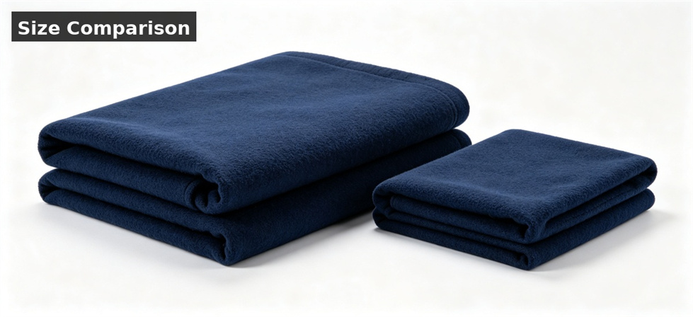 Fleece blanket size comparison for institutional blanket procurement, inspection and supply planning