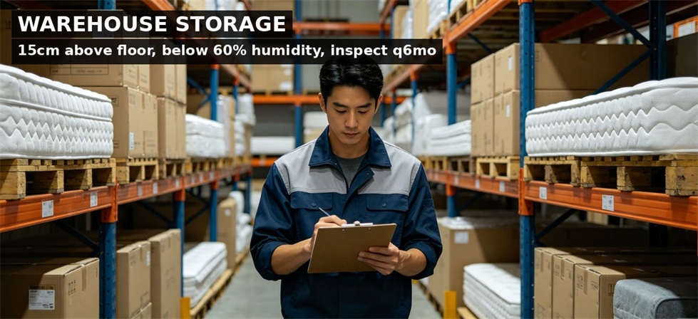 Disaster relief mattresses warehouse storage for institutional procurement, inspection and supply planning