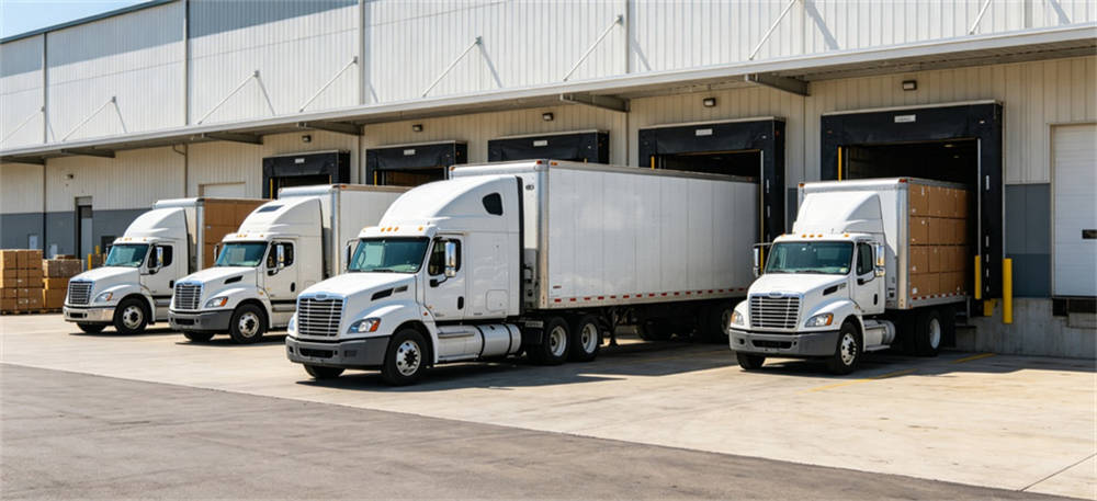 Split delivery trucks shown for split delivery: does it save money or add cost? in institutional blanket procurement review