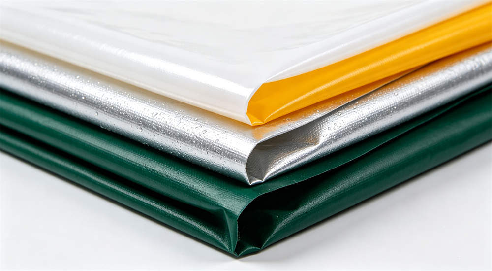 tent cover fabric layers white silver green waterproof material
