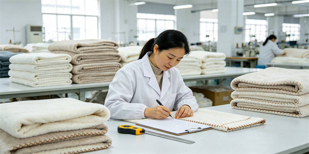 Quality inspection of emergency thermal textiles at factory production line
