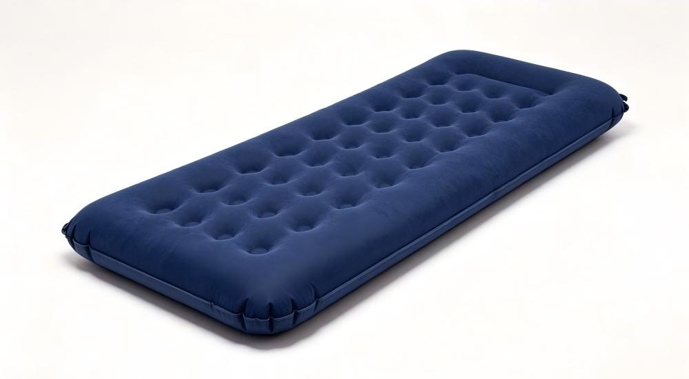 Emergency folding mattress with institutional bedding for temporary shelter
