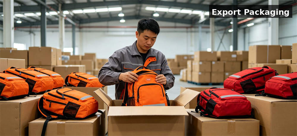 Backpack export packaging for institutional procurement, inspection and supply planning
