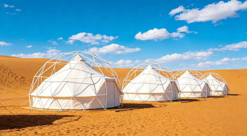 Emergency response tent captured during active deployment showing professional grade construction wind resistant frame and waterproof covering designed for long term use in challenging field conditions