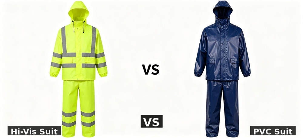 Vs hivis vs pvc suit for institutional procurement, inspection and supply planning