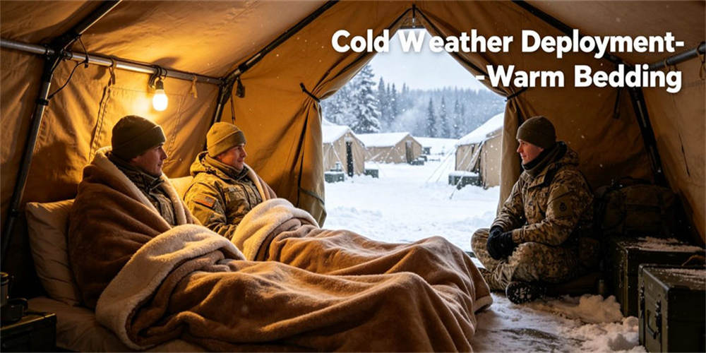 Cold weather military camp warm bedding system, professional outdoor camp sleeping supplies for harsh winter field environmentsv
