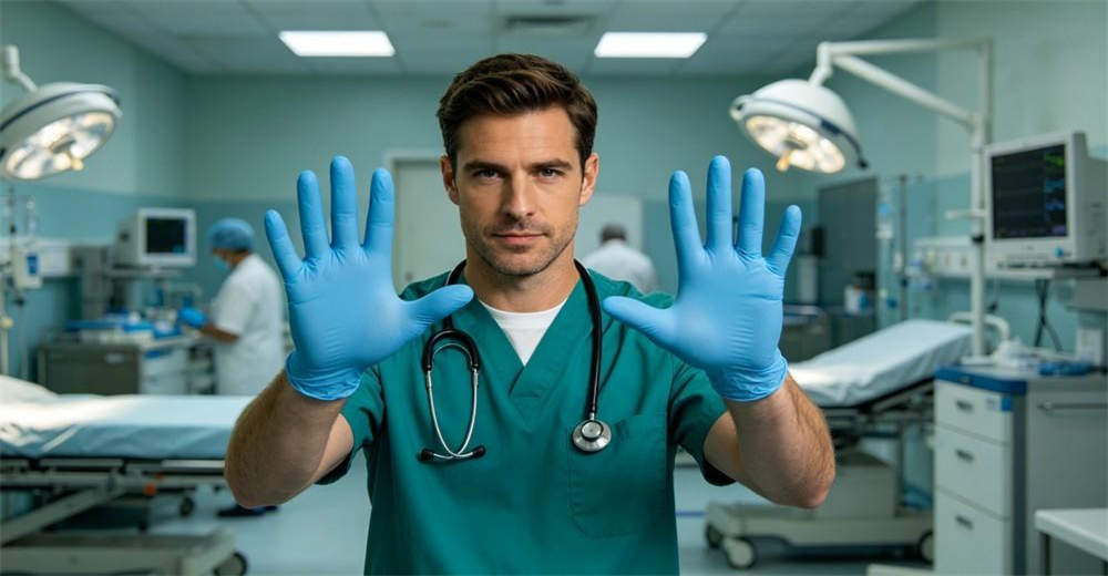 Medical worker disposable nitrile gloves exam healthcare safety gloves wholesale bulk supplier China