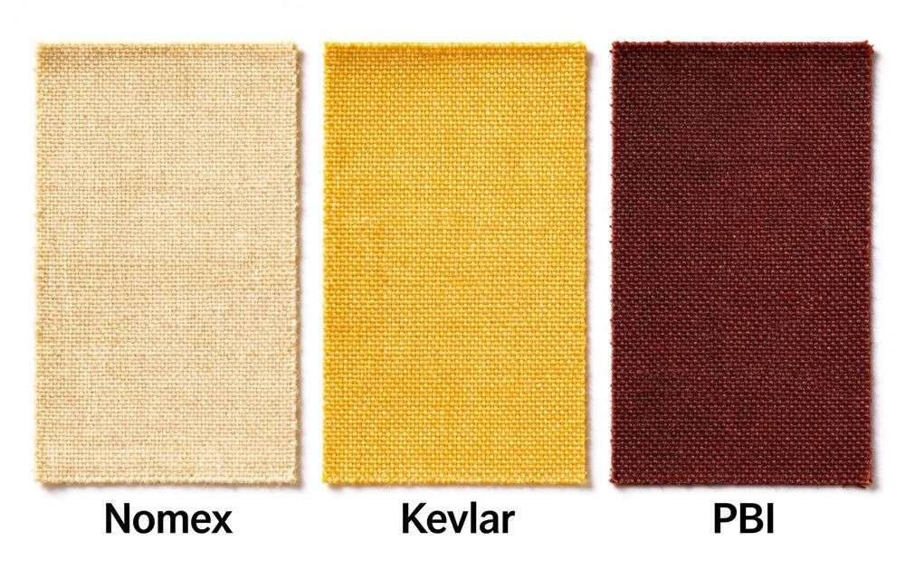 Eye-level view of turnout gear sample fabric testing burn abrasion water check, firefighter turnout gear supplier quality control for firefighter turnout gear wholesale buyers for structural firefighting protective clothing bulk supply