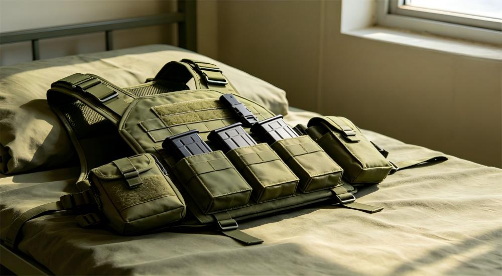 Olive green tactical vest loaded with pouches for military textiles ppe wholesale supplier field gear for military ppe wholesale load bearing and field operations Olive green tactical vest loaded with pouches for military textiles ppe wholesale supplier field gear for military ppe wholesale load bearing and field operations