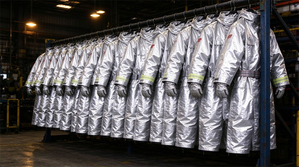 aluminized heat protective suit full set warehouse professional grade certified standard high quality durable reliable industrial safety equipment for bulk wholesale supply from China factory direct