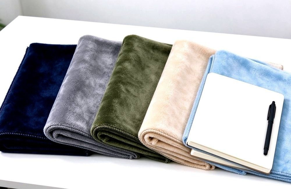 Blanket sample swatches and colour cards for camp program approval before production, showing UNHCR standard blankets sample verification and batch records