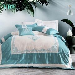luxuriöse Villa Mint Green Bett gesetzt