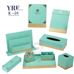 Lederhotel Schreibtisch Wecker