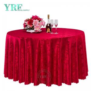 Wedding Jacquard Red Round Tablecloth