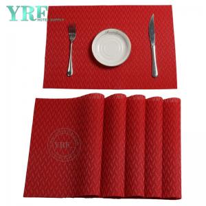 Holiday Rectangular Red Prismatic Table Mats
