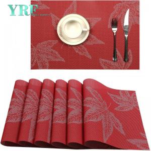 Square Kitchen Maple Leaf Red Placemats
