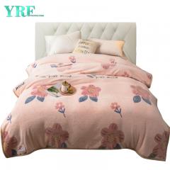 Rosa flauschige Polyesterdecke mit Blumenmuster