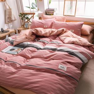 New Product Pink Striped Bed Sheets