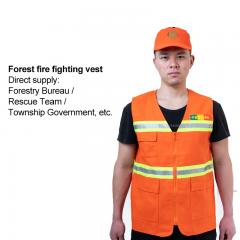 Warnweste und -mütze für Feuerwehrleute