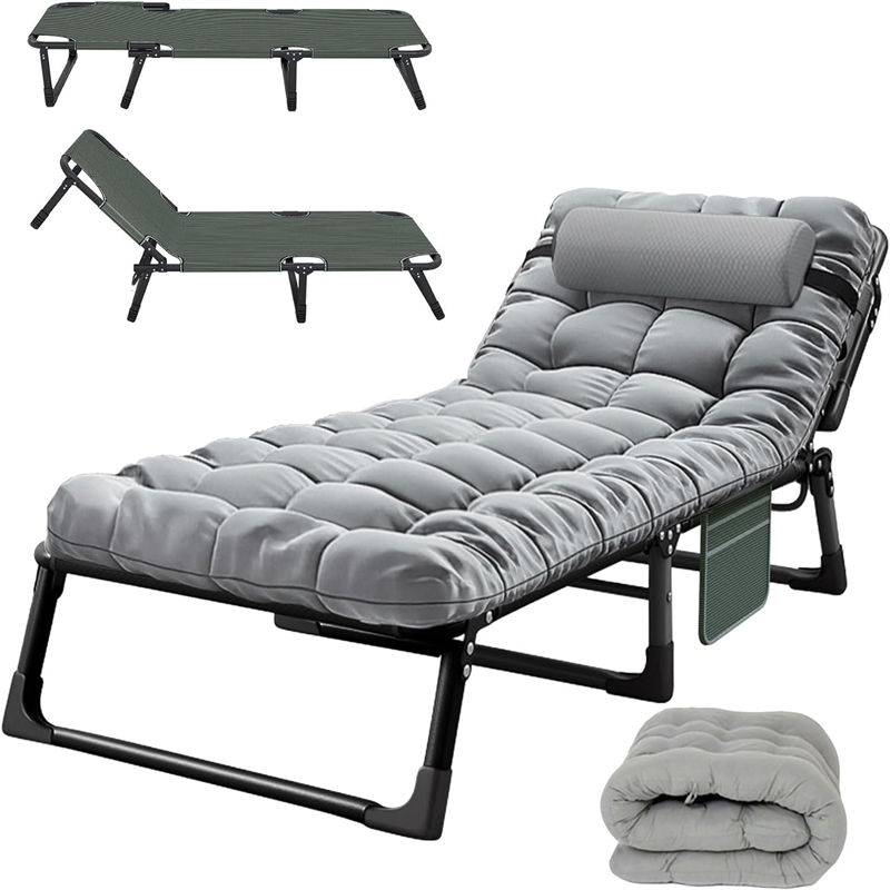 Chinese Factory B2B Wholesale Steel Frame Disaster Relief Bed + Anti-Collapse Bedding System (Basel Switzerland Market): 150KG Load-Bearing + Triangular Stability Structure + 10cm Thickness Anti-Bacte